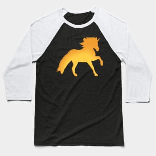 Galloping Unicorn Silhouette Baseball T-Shirt